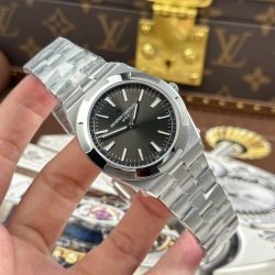 Đồng Hồ Vacheron Constantin Overseas Ultra-Thin 2000V Replica 11 Mặt Xám Máy Cơ Thụy Sỹ Xưởng 8F 40mm (2)