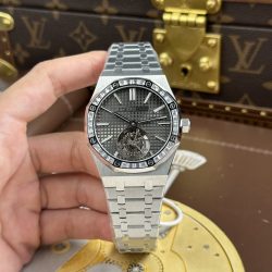 Đồng Hồ Audemars Piguet Replica 11 Royal Oak Selfwinding Flying Tourbillon 26730BC Mặt Xám Đính Đá Baguette 41mm (2)
