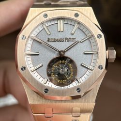 Đồng Hồ Audemars Piguet Royal Oak Selfwinding Flying Tourbillon 26730OR Chế Tác Mạ Vàng Hồng Mặt Xám 41mm (2)