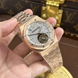 Đồng Hồ Audemars Piguet Royal Oak Selfwinding Flying Tourbillon 26730OR Chế Tác Mạ Vàng Hồng Mặt Xám 41mm (2)