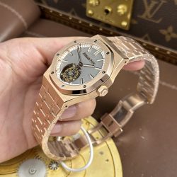 Đồng Hồ Audemars Piguet Royal Oak Selfwinding Flying Tourbillon 26730OR Chế Tác Mạ Vàng Hồng Mặt Xám 41mm (2)