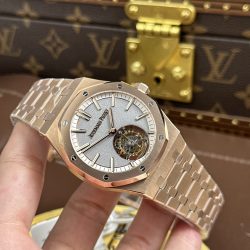 Đồng Hồ Audemars Piguet Royal Oak Selfwinding Flying Tourbillon 26730OR Chế Tác Mạ Vàng Hồng Mặt Xám 41mm (2)
