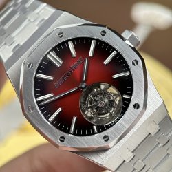 Đồng Hồ Audemars Piguet Royal Oak Selfwinding Flying Tourbillon 26730ST Rep 11 Mặt Số Màu Đỏ Tía 41mm (8)