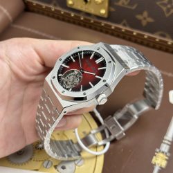 Đồng Hồ Audemars Piguet Royal Oak Selfwinding Flying Tourbillon 26730ST Rep 11 Mặt Số Màu Đỏ Tía 41mm (8)