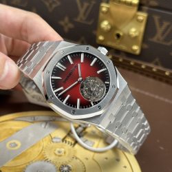 Đồng Hồ Audemars Piguet Royal Oak Selfwinding Flying Tourbillon 26730ST Rep 11 Mặt Số Màu Đỏ Tía 41mm (8)