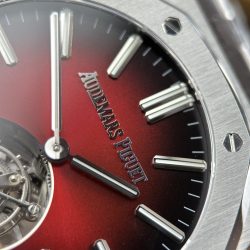 Đồng Hồ Audemars Piguet Royal Oak Selfwinding Flying Tourbillon 26730ST Rep 11 Mặt Số Màu Đỏ Tía 41mm (8)