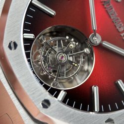 Đồng Hồ Audemars Piguet Royal Oak Selfwinding Flying Tourbillon 26730ST Rep 11 Mặt Số Màu Đỏ Tía 41mm (8)