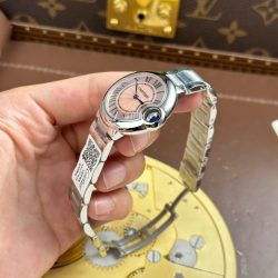 Đồng Hồ Cartier Ballon Bleu Nữ Replica 11 Mặt Hồng Máy Pin Thụy Sỹ Xưởng AF 33mm (2)