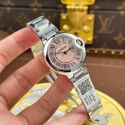 Đồng Hồ Cartier Ballon Bleu Nữ Replica 11 Mặt Hồng Máy Pin Thụy Sỹ Xưởng AF 33mm (2)