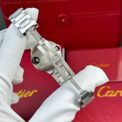 Đồng Hồ Cartier Ballon Bleu Rep Cao Cấp Nữ Mặt Trắng Dây Kim Loại Nhà Máy AF 33mm (1)