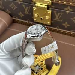 Đồng Hồ Cartier Ballon Bleu Replica 1 1 Nữ Dây Da Nâu Nhà Máy AF 33mm (2)