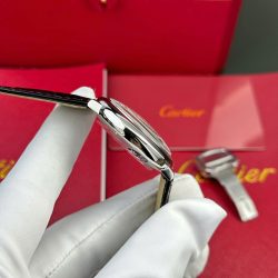 Đồng Hồ Cartier Ballon Bleu Replica 11 Nữ Mặt Trắng Dây Da Nhà Máy AF 33mm (2)