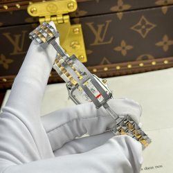 Đồng Hồ Cartier Panthere Fake 11 Mặt Trắng Dây Kim Loại Xưởng BV 27x36mm (2)