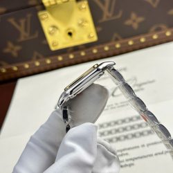 Đồng Hồ Cartier Panthere Fake 11 Mặt Trắng Dây Kim Loại Xưởng BV 27x36mm (2)