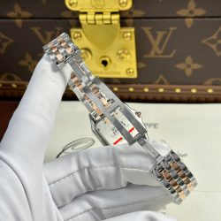 Đồng Hồ Cartier Panthere Mặt Trắng Fake Cao Cấp Mạ Demi Vàng Hồng Xưởng BV 27x36mm (2)