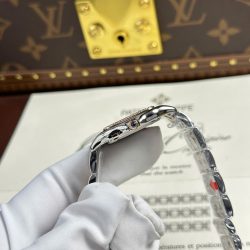 Đồng Hồ Cartier Panthere Mặt Trắng Fake Cao Cấp Mạ Demi Vàng Hồng Xưởng BV 27x36mm (2)