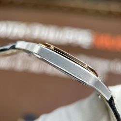 Đồng Hồ Cartier Replica 11 Santos Dumont Large Model Mặt Trắng Dây Da 43.5x31 (2)