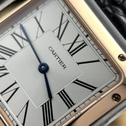 Đồng Hồ Cartier Replica 11 Santos Dumont Large Model Mặt Trắng Dây Da 43.5x31 (2)