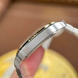 Đồng Hồ Cartier Santos Rep Cao Cấp Mặt Lộ Cơ Viền Vàng Dây Kim Loại 39 (1)