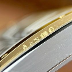 Đồng Hồ Cartier Santos Rep Cao Cấp Mặt Lộ Cơ Viền Vàng Dây Kim Loại 39 (1)