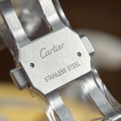 Đồng Hồ Cartier Santos Replica 11 Mặt Lộ Cơ Cọc Số Màu Xanh Lá Cây 39 (2)