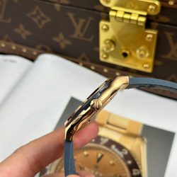 Đồng Hồ Hublot Classic Fusion King Gold Chế Tác Mặt Xanh Dương Máy Cơ Thụy Sỹ Xưởng JJZ 42mm (2)