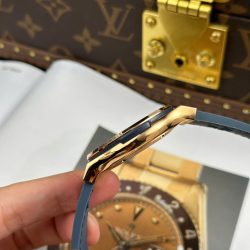 Đồng Hồ Hublot Classic Fusion King Gold Chế Tác Mặt Xanh Dương Máy Cơ Thụy Sỹ Xưởng JJZ 42mm (2)