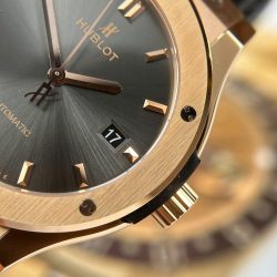 Đồng Hồ Hublot Classic Fusion King Gold Rep 11 Mặt Xám Máy Cơ Thụy Sỹ Xưởng JJZ 42mm (2)