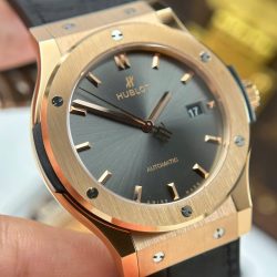 Đồng Hồ Hublot Classic Fusion King Gold Rep 11 Mặt Xám Máy Cơ Thụy Sỹ Xưởng JJZ 42mm (2)