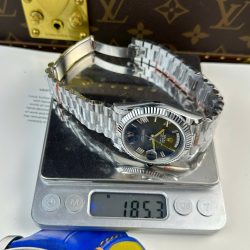 Đồng Hồ Nam Rolex Day-Date Chế Tác Mặt Xanh Dương Trọng Lượng 186 Grams Nhà Máy QF 40mm (2)