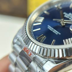 Đồng Hồ Nam Rolex Day-Date Chế Tác Mặt Xanh Dương Trọng Lượng 186 Grams Nhà Máy QF 40mm (2)