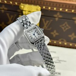 Đồng Hồ Nữ Cartier Panthere Mini Replica 11 Màu Trắng Máy Pin Thụy Sỹ Xưởng BV 23x30mm (2)