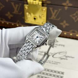 Đồng Hồ Nữ Cartier Panthere Mini Replica 11 Màu Trắng Máy Pin Thụy Sỹ Xưởng BV 23x30mm (2)