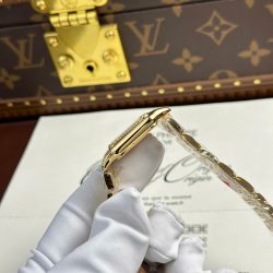 Đồng Hồ Nữ Cartier Panthere Rep 11 Mạ Vàng Mặt Trắng Xưởng AF 27x36mm (2)