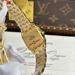 Đồng Hồ Nữ Cartier Panthere Rep 11 Mạ Vàng Mặt Trắng Xưởng AF 27x36mm (2)