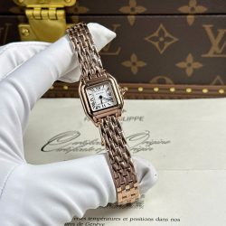 Đồng Hồ Nữ Cartier Panthere Replica 11 Mặt Trắng Máy Pin Thụy Sỹ Xưởng BV 23x30mm (2)