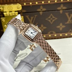 Đồng Hồ Nữ Cartier Panthere Replica 11 Mặt Trắng Máy Pin Thụy Sỹ Xưởng BV 23x30mm (2)