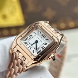 Đồng Hồ Nữ Cartier Panthere Replica 11 Mặt Trắng Máy Pin Thụy Sỹ Xưởng BV 23x30mm (2)
