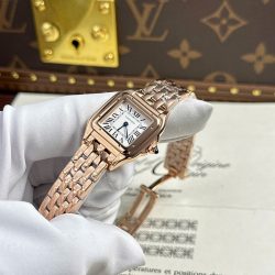 Đồng Hồ Nữ Cartier Panthere Replica 11 Mặt Trắng Máy Pin Thụy Sỹ Xưởng BV 23x30mm (2)