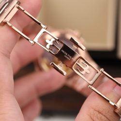 Đồng Hồ Nữ Patek Philippe Nautilus 7118 Fake 11 Mạ Vàng Hồng Mặt Trắng Nhà Máy GR 35 (2)