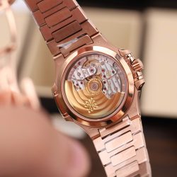 Đồng Hồ Nữ Patek Philippe Nautilus 7118 Fake 11 Mạ Vàng Hồng Mặt Trắng Nhà Máy GR 35 (2)