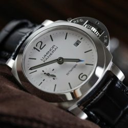 Đồng Hồ Panerai Luminor Bitempo PAM01367 Chế Tác Mặt Trắng Dây Da Nhà Máy VS 40mm (2)