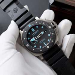 Đồng Hồ Panerai Replica 11 Submersible Bmg-Tech PAM00799 Mặt Đen Dây Cao Su Xưởng VS 47mm (2)