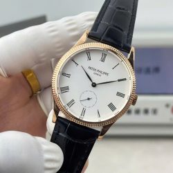 Đồng Hồ Patek Philippe Calatrava 5119R Replica 11 Mặt Trắng Máy Cơ Thụy Sỹ 36mm (2)
