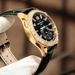 Đồng Hồ Patek Philippe Complications 5961 Replica 11 Mặt Đen Dây Da Nhà Máy TW 40 (2)