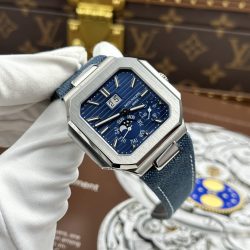Đồng Hồ Patek Philippe Cubitus 5822P Replica 11 Mặt Xanh Dương Bộ Máy Calibre 240 Super Clone 45mm (1)