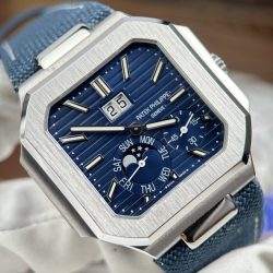 Đồng Hồ Patek Philippe Cubitus 5822P Replica 11 Mặt Xanh Dương Bộ Máy Calibre 240 Super Clone 45mm (1)