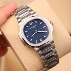 Đồng Hồ Patek Philippe Nautilus 7118 Fake 1 1 Mặt Xanh Dương Máy Cơ Thụy Sỹ Nhà Máy GR 35 (2)