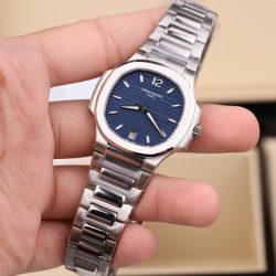 Đồng Hồ Patek Philippe Nautilus 7118 Fake 1 1 Mặt Xanh Dương Máy Cơ Thụy Sỹ Nhà Máy GR 35 (2)