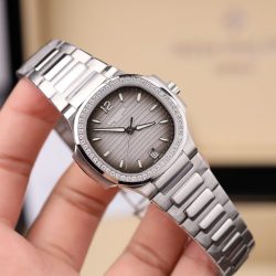 Đồng Hồ Patek Philippe Nautilus 7118 Fake 11 Mặt Xám Viền Đính Đá CZ Nhà Máy GR 35 (2)
